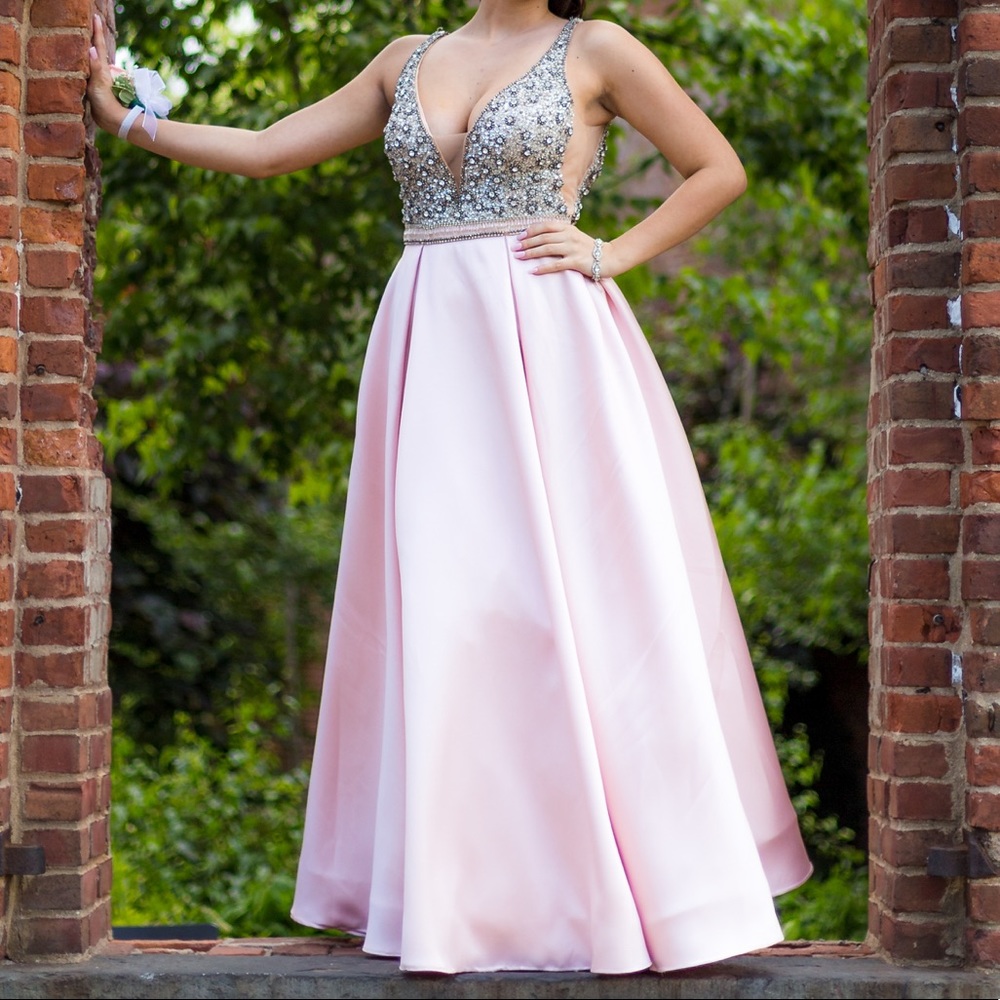 Terani Couture Stone Bodice Prom Dress